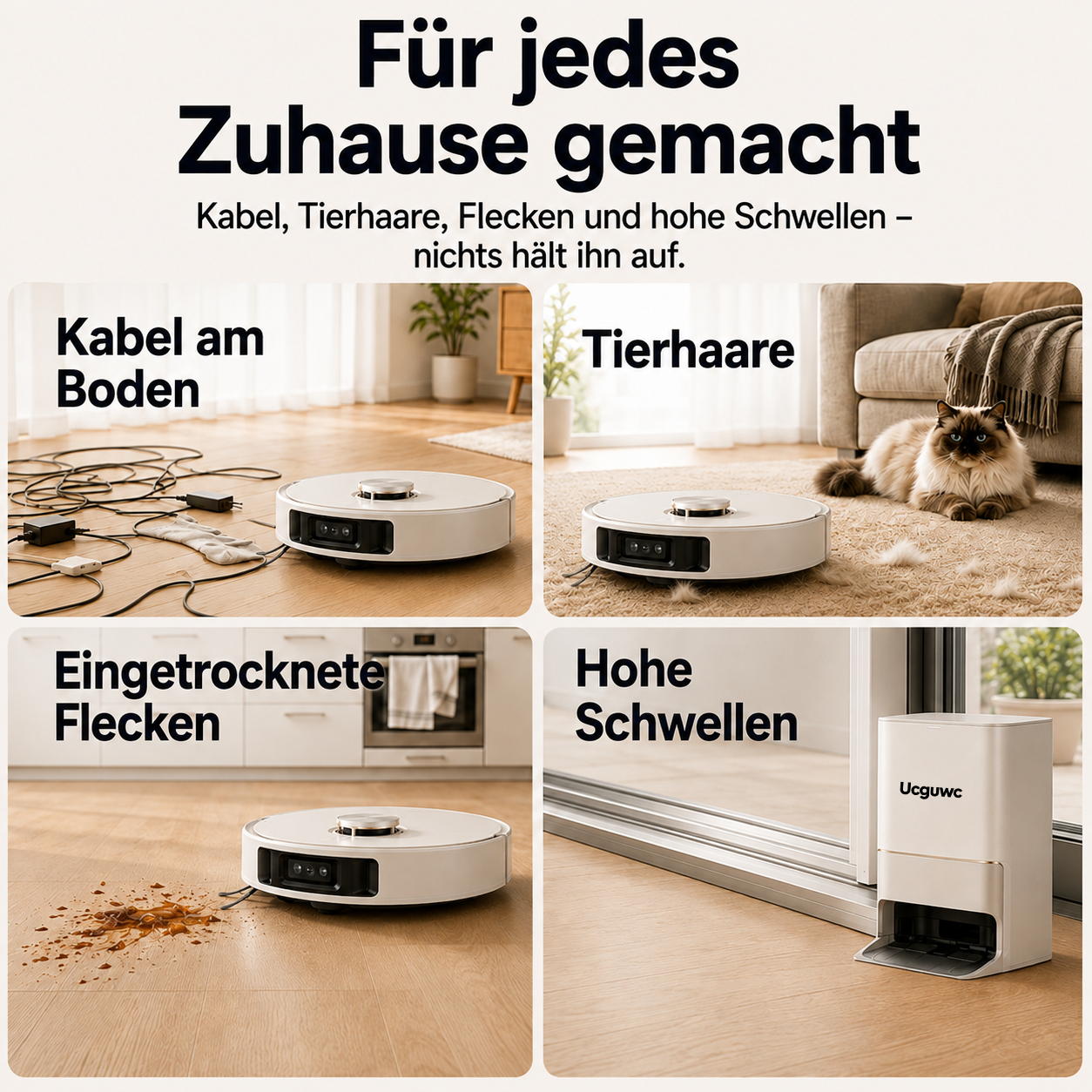 Ucguwc CleanBot X9 Pro – All-in-One Smart Robot Vacuum and Mop with Self-Cleaning Station